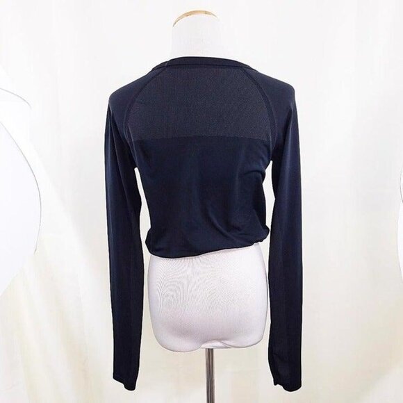 Gymshark Breeze lightweight long sleeve crop top black - Picture 2 of 6